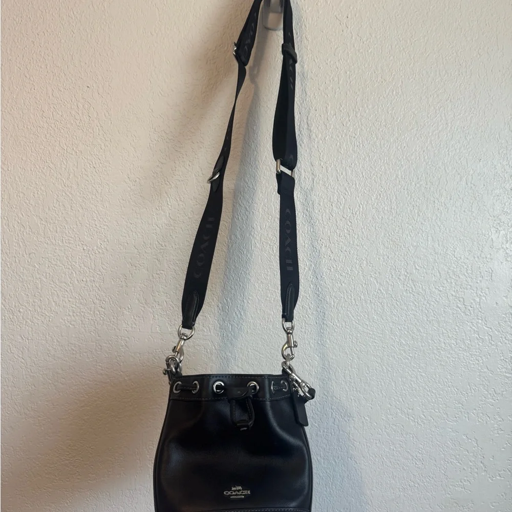 Coach Black mini bucket bag with Silver Accents - Picture 7 of 10
